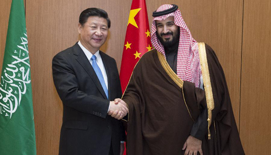 시진핑, 무하마드 사우디 부왕세자와 회동