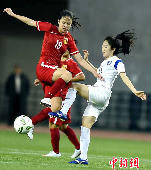 中여자 축구 韓에 1:0으로 勝, 리우는 우리가 간다!
