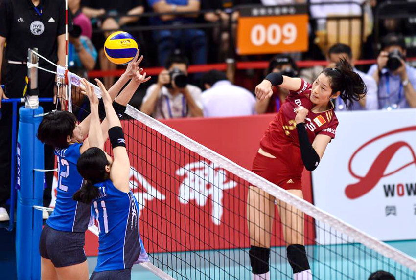 중-일 여자배구 친선경기, 중국 3:0으로 일본 꺾어