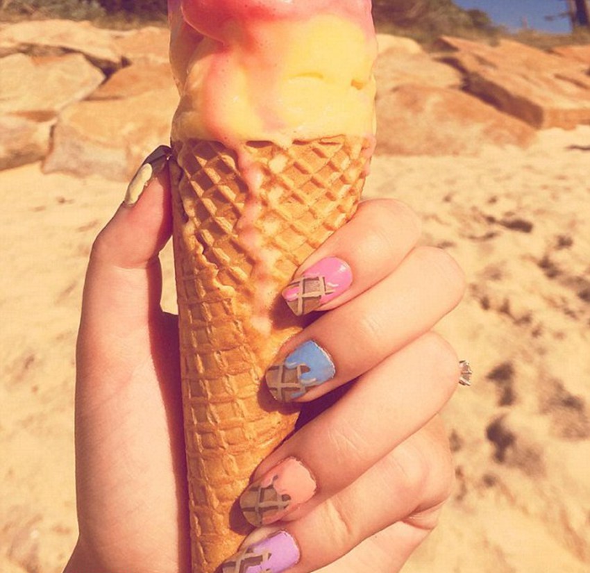 ‘아이스크림’ 네일, 新 트랜드로 온라인서 인기