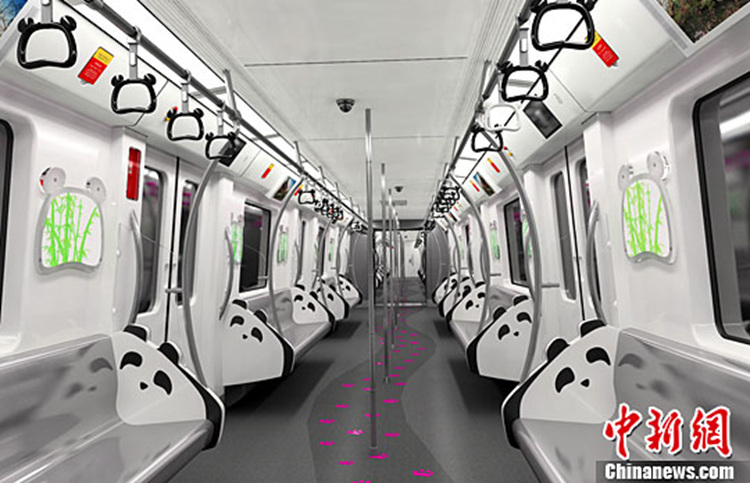 귀여운 청두 지하철, ‘판다 지하철’ 인기