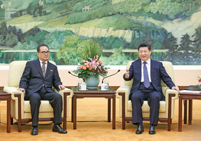 시진핑, 조선 노동당 대표단 접견