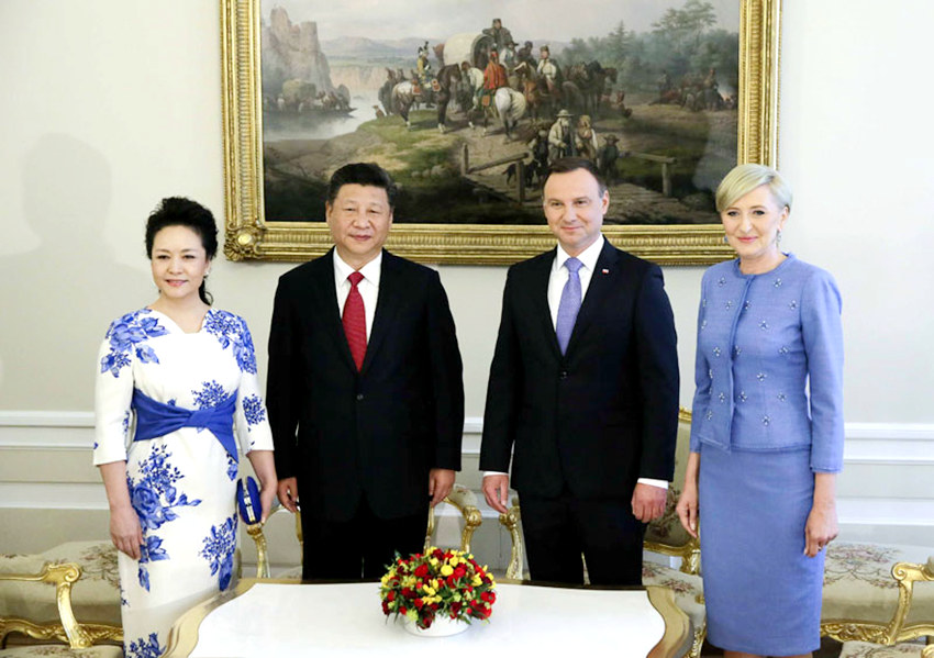시진핑, 폴란드 대통령이 마련한 환영식에 참석