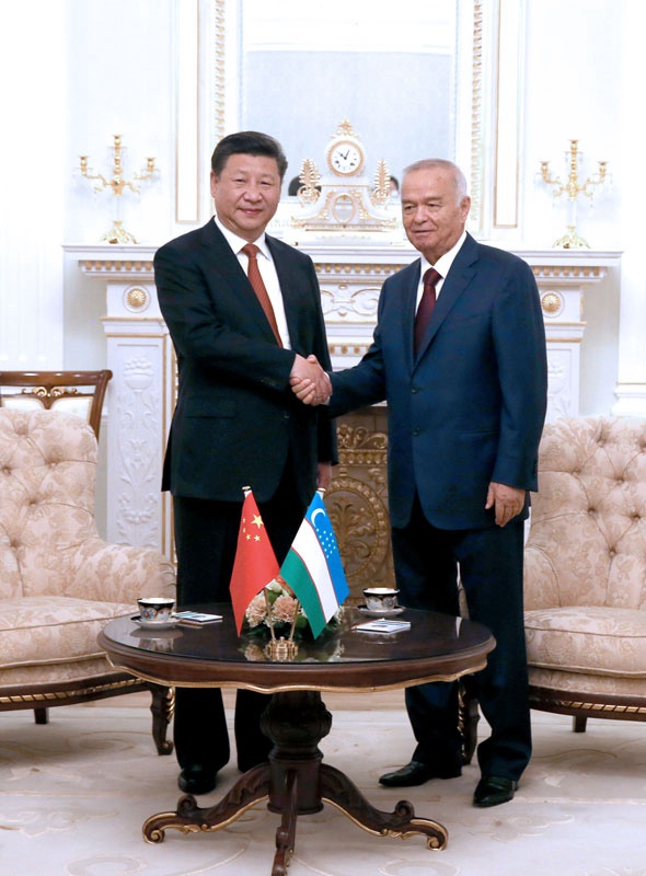 시진핑, 우즈베키스탄 대통령과 회담