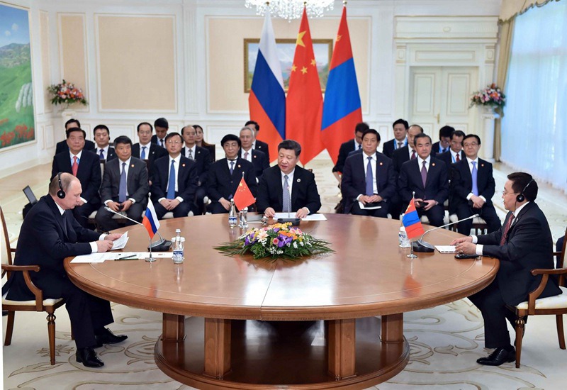 시진핑, 제3차 중국-러시아-몽골 정상회의 주재