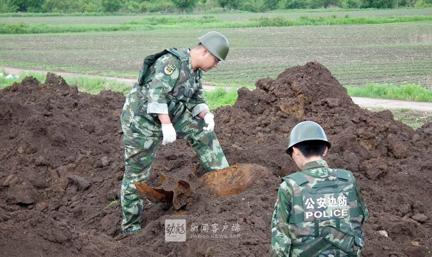 헤이룽장서 일본군이 남긴 150kg짜리 폭탄 발견