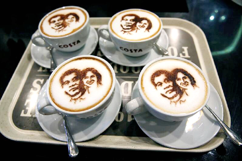 색다른 커피! 대통령 그린 커피 선보인 필리핀 카페