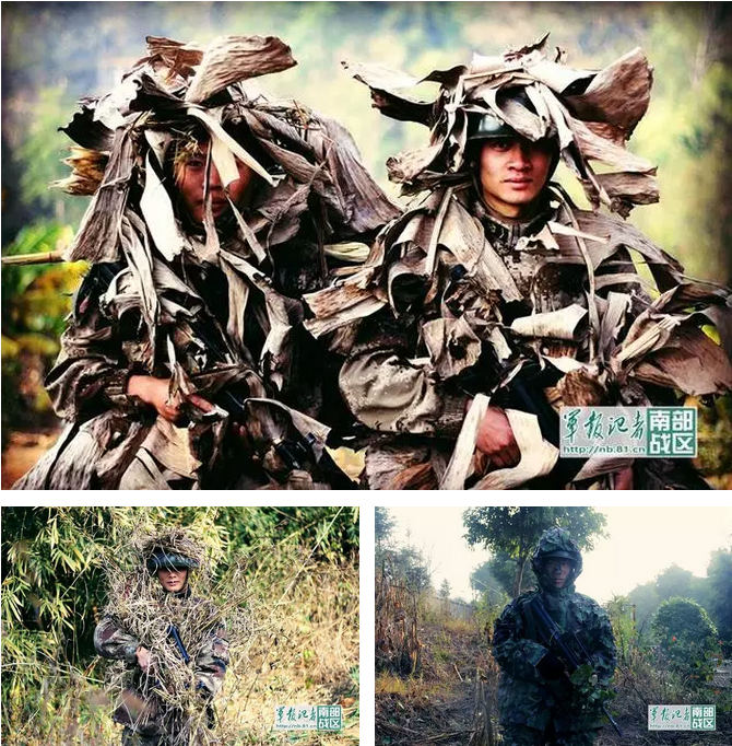 중국 해방군의 독특한 위장 패션, 멋지지?