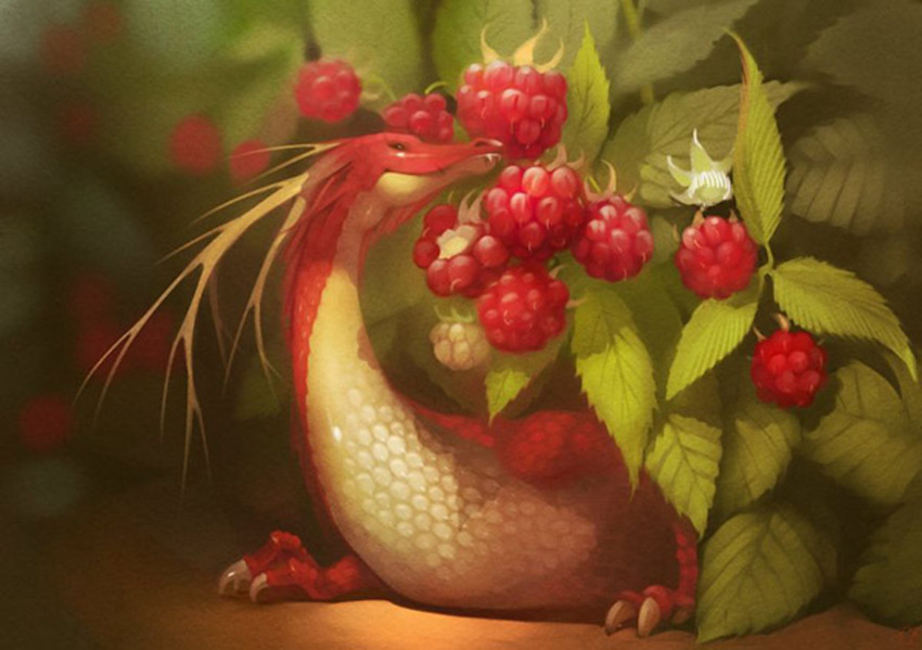 러시아 화가 붓에서 탄생한 환상의 ‘과일 신룡’