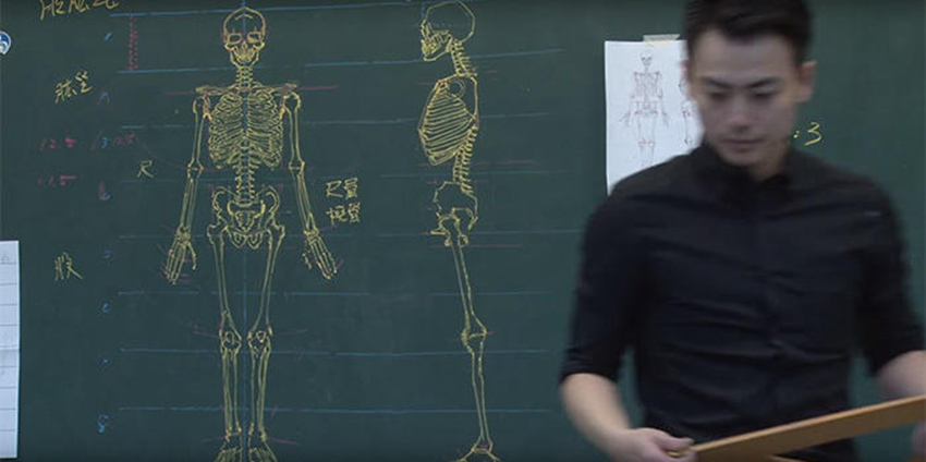 타이완 남 강사, ‘완벽한 인체골격도’로 온라인서 화제