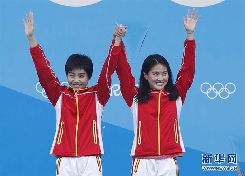여자 싱크로 10m 천뤄린 류후이샤, 중국 7번째 金!
