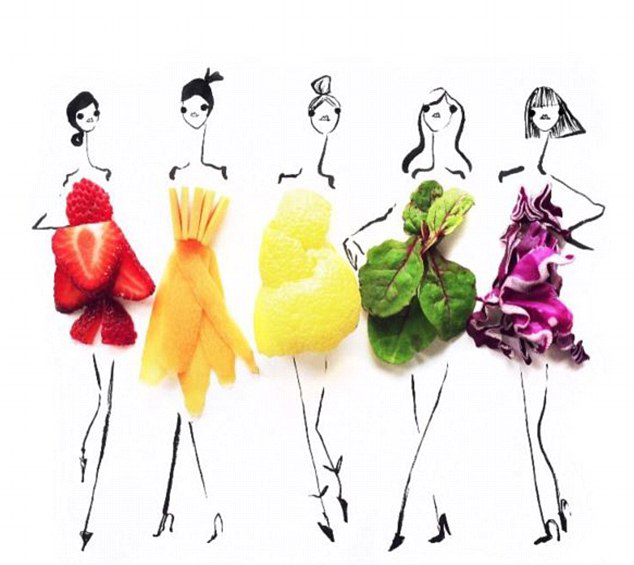 미국 패션 일러스트레이터, 과일 채소와 패션과의 만남