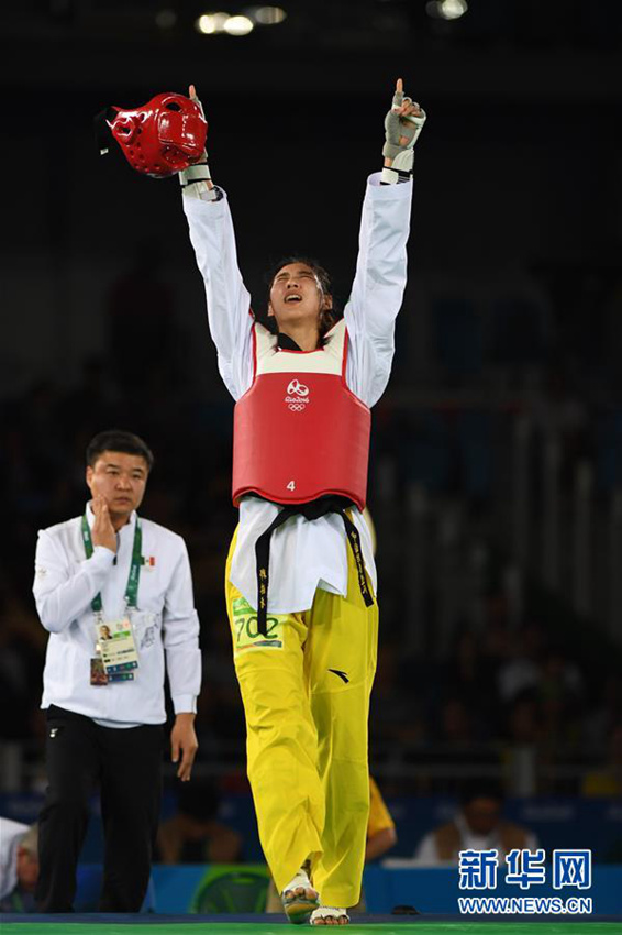 중국 여자 태권도 67kg, 정수인 금메달!