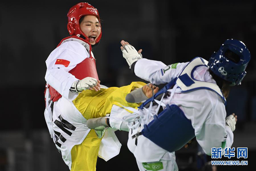 중국 여자 태권도 67kg, 정수인 금메달!