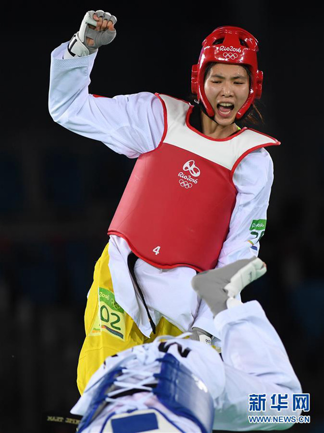 중국 여자 태권도 67kg, 정수인 금메달!