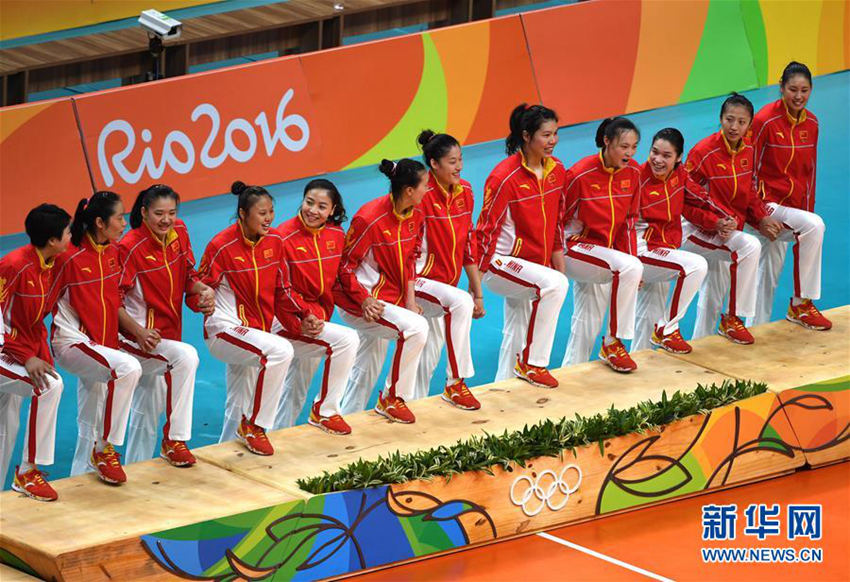 시상대에 오른 중국 선수들
