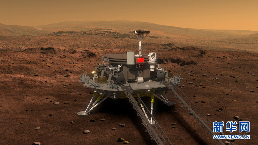 중국 화성 탐사차량 공개, 날개 4개 달려 있어