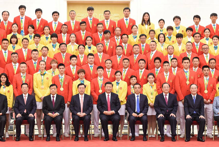 시진핑 주석, 제 31회 올림픽 중국 대표단 단원 접견