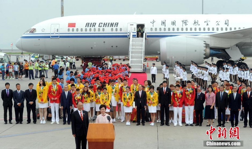 리우올림픽 중국 본토 영웅들 홍콩 방문