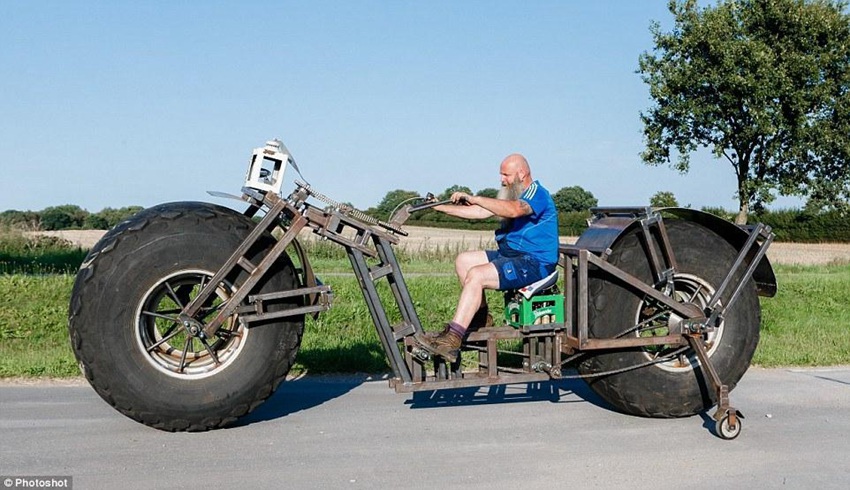 독일 男 초대형 자전거 제작, 무게 약 1톤