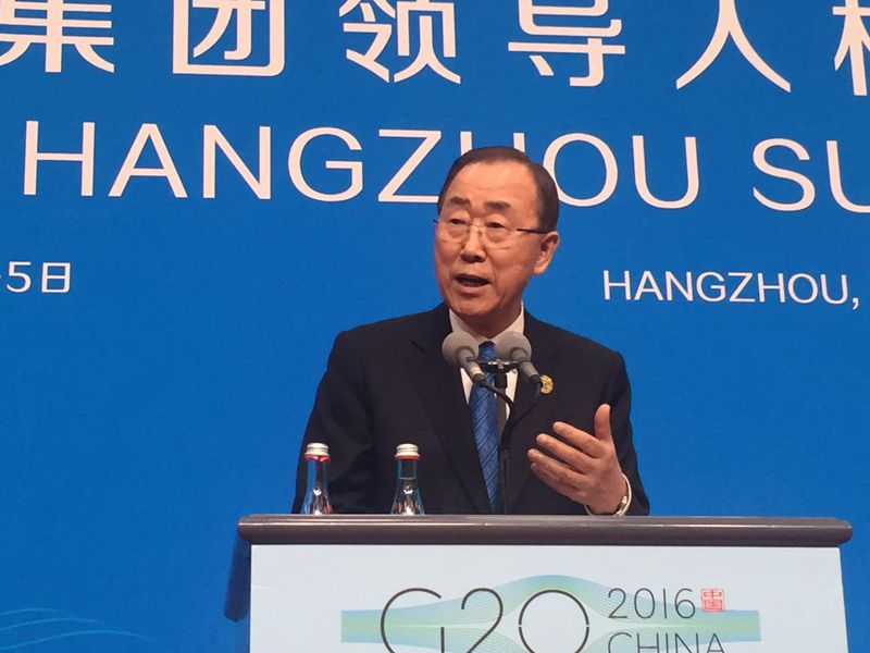 반기문: G20 정상회의에 개도국 초청한 中, 선견지명 있다