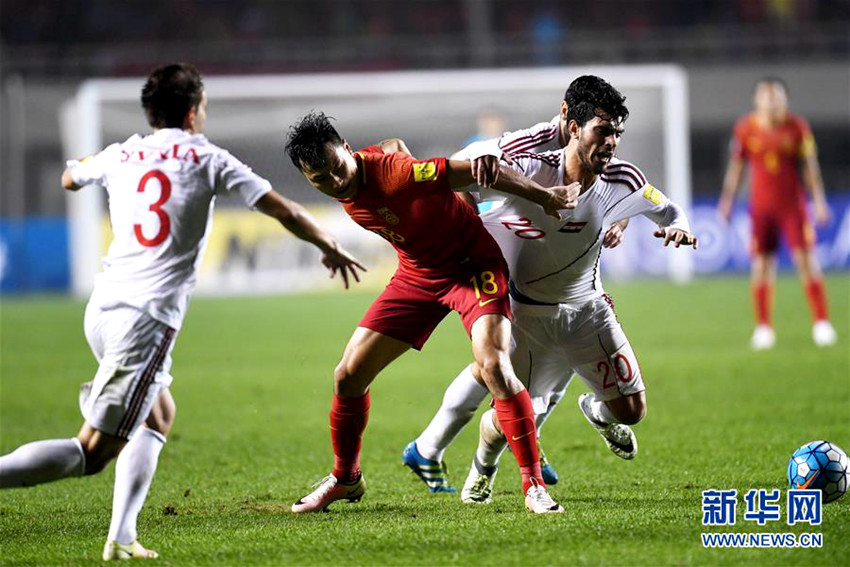 中 축구 ‘행운의 장소’ 시안서 시리아에 0:1 패배