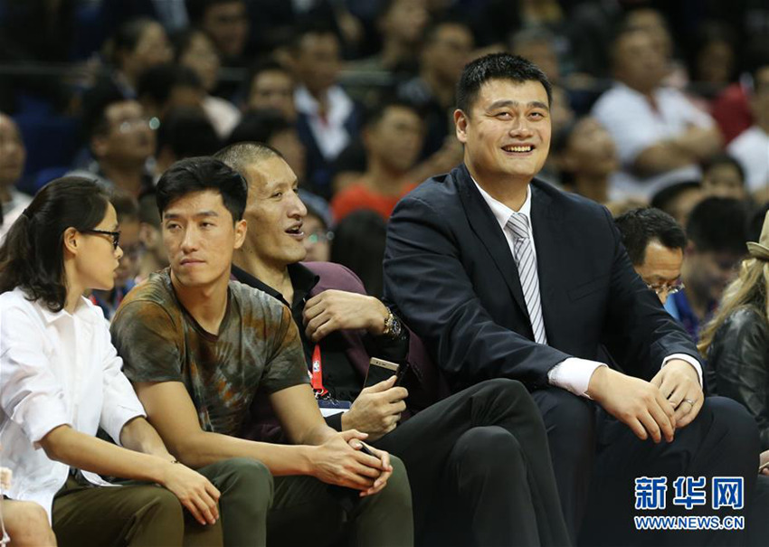 상하이 NBA 中 투어 개막전, 야오밍 류샹 바터얼 참석