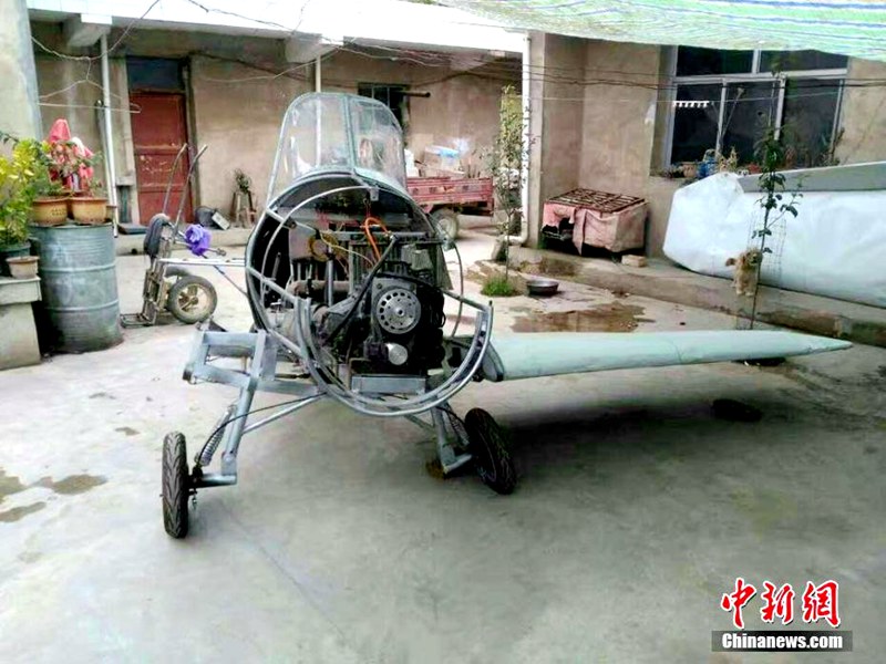 간쑤 농민 1년에 걸쳐 만든 비행기, 시험비행 앞둬