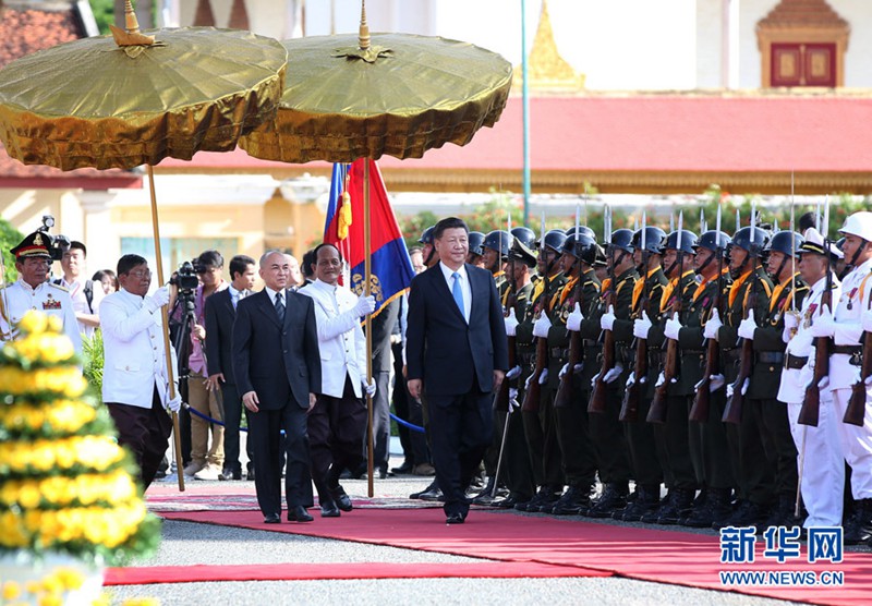 시진핑, 캄보디아 국왕과 회동