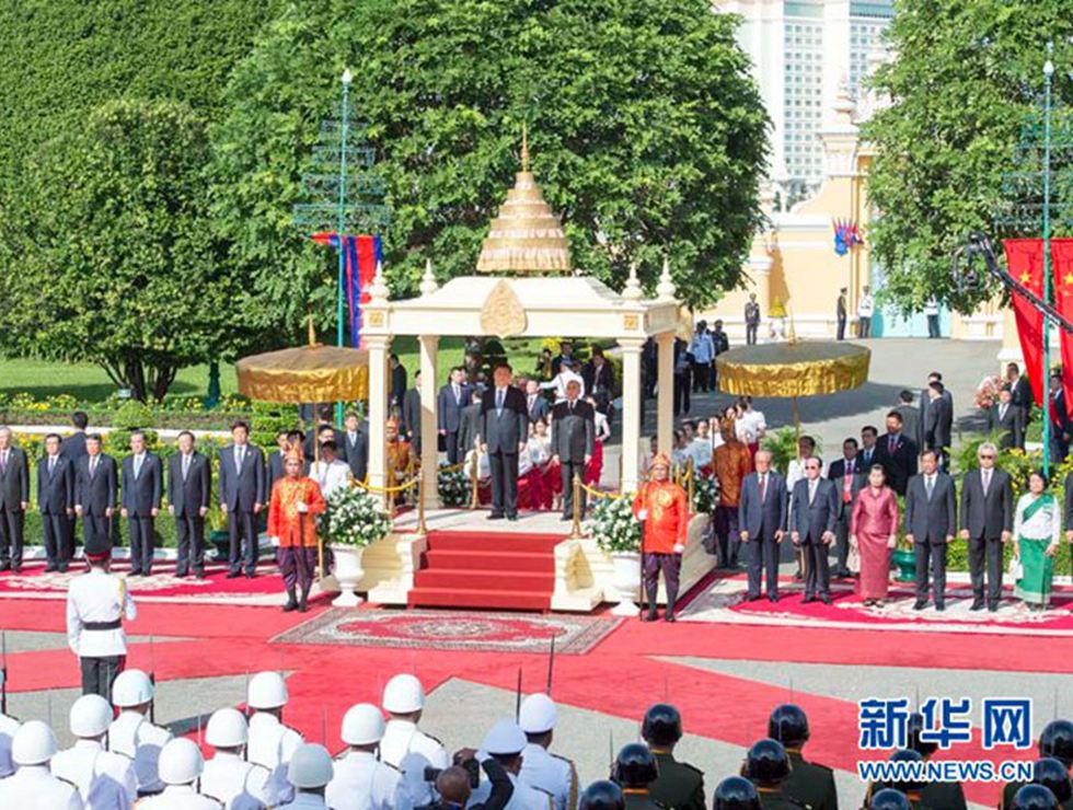 시진핑, 캄보디아 국왕과 회동