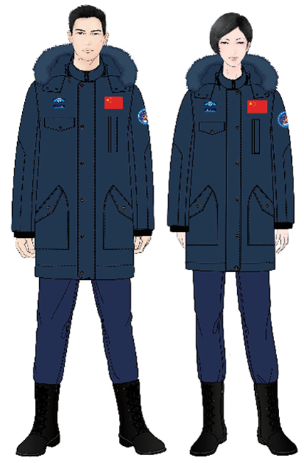 선저우 11호 우주비행사 일상복 공개, 화려한 휘장과 마크