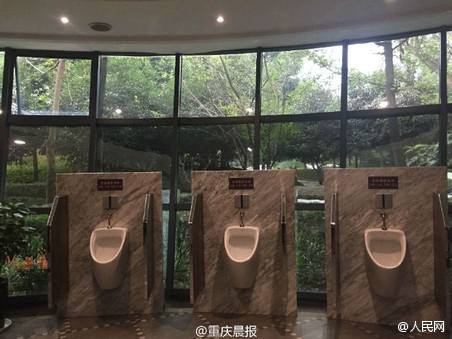 충칭의 투명 화장실! ‘볼일 보면서 경치 감상하기’