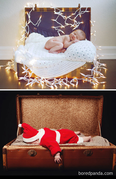 ‘빵 터지는’ 크리스마스 사진의 이상과 현실