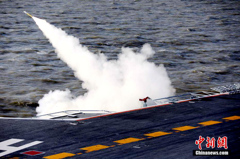 中 해군 항공모함 편대, 보하이 실전 미사일 발사 훈련 실시