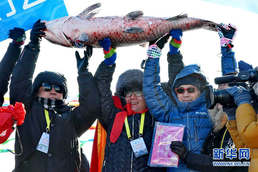 지린 차간후 동계 어획 문화축제, 가장 큰 물고기 1억 5천 만 원에 낙찰