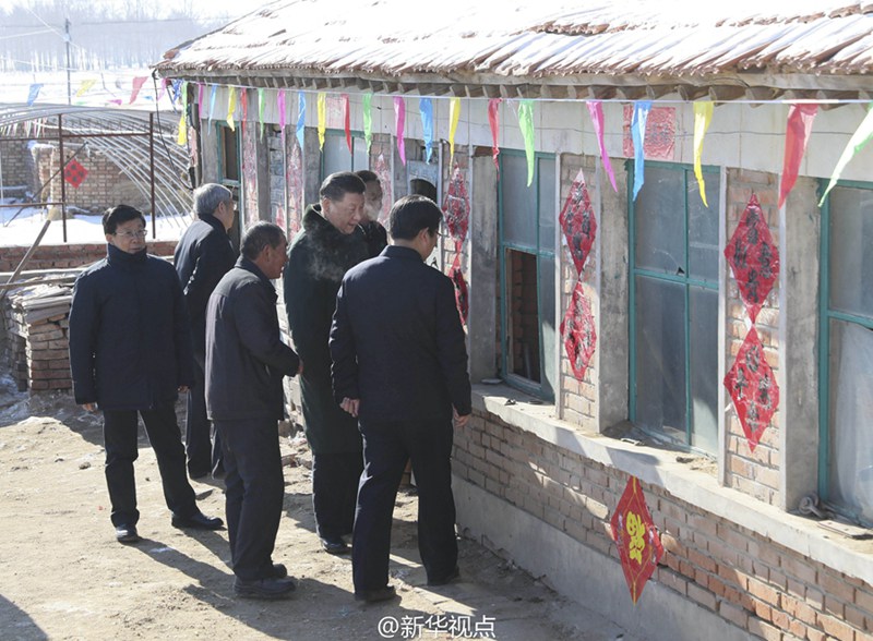 시진핑, 춘제 앞두고 허베이 장자커우 농가 방문