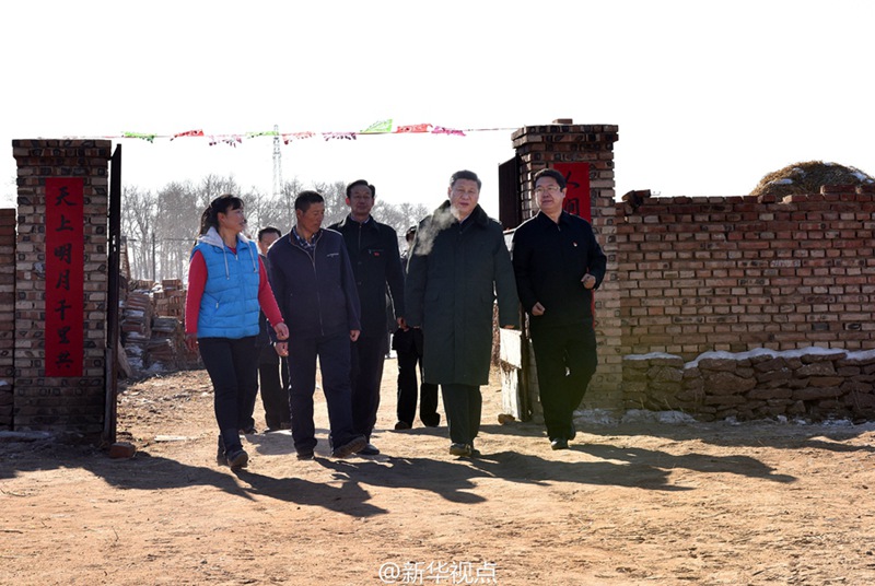 시진핑, 춘제 앞두고 허베이 장자커우 농가 방문
