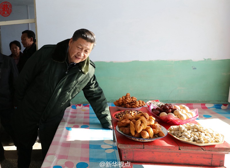 시진핑, 춘제 앞두고 허베이 장자커우 농가 방문