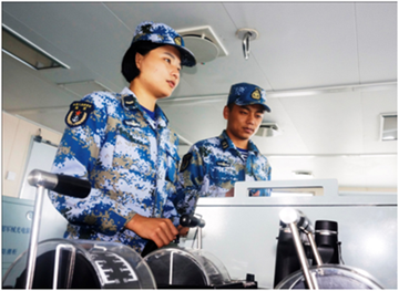 아덴만에서 선박 호위임무 수행하는 중국 여군들
