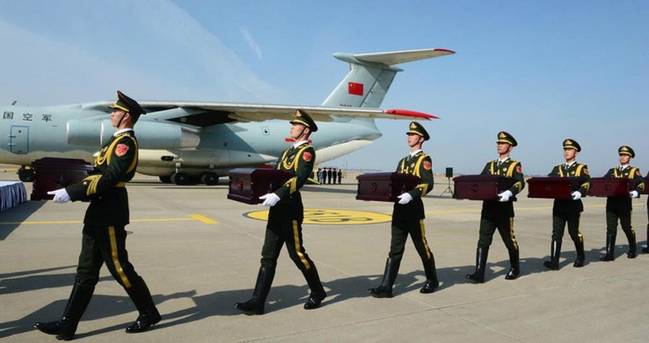 중한 제4차 중국인민지원군 열사 유해 인수인계식 개최