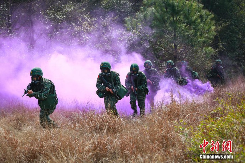 중국 저장 닝보 무장경찰 특전대원들의 산간 실전 훈련: 주둔, 수색, 경계…