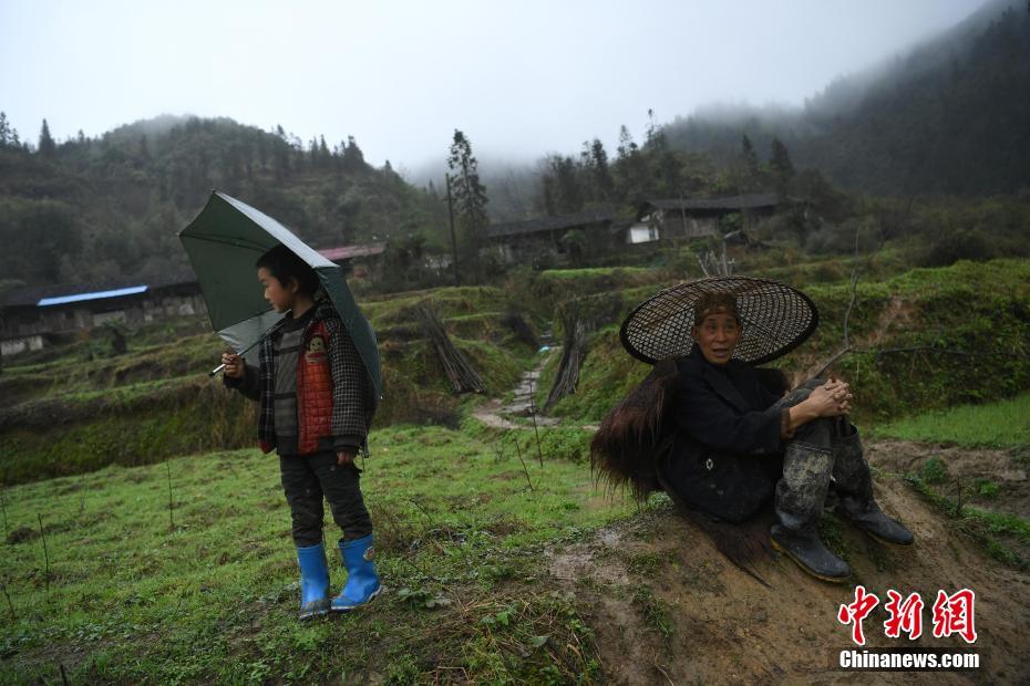 충칭 산골마을의 ‘목동’ 어린이, 87세 할머니와 단둘이 생활