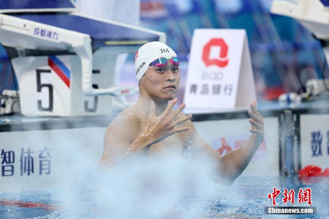 2017 중국 수영 챔피언 결정전, 쑨양 金 추가 ‘그랜드슬램’ 달성