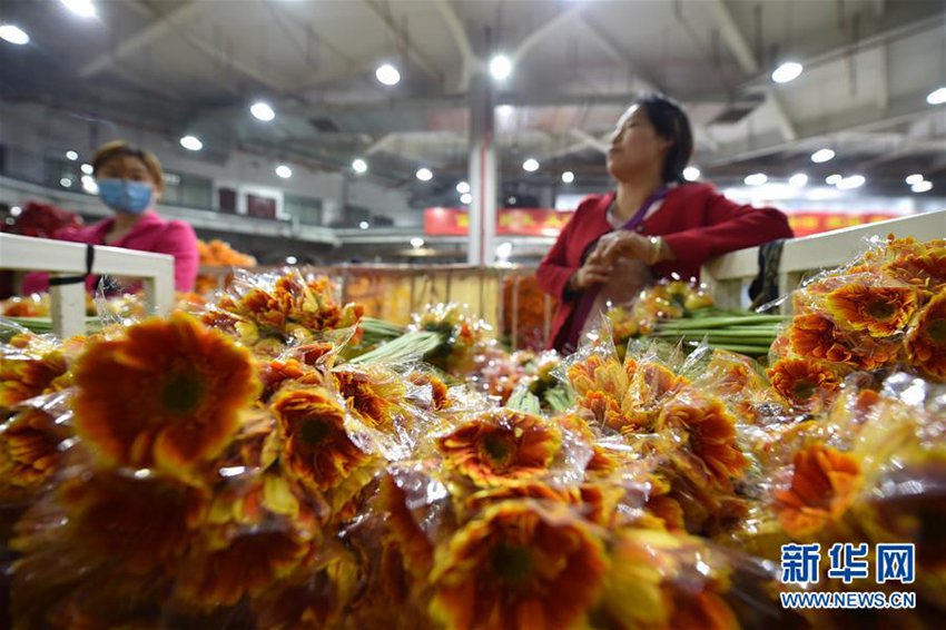 中 최대 꽃시장: ‘꽃 내음’ 가득한 윈난 꽃시장