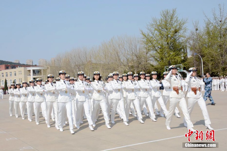 랴오닝 다롄 군사학교, 中 해군 창군 68주년 기념행사 개최