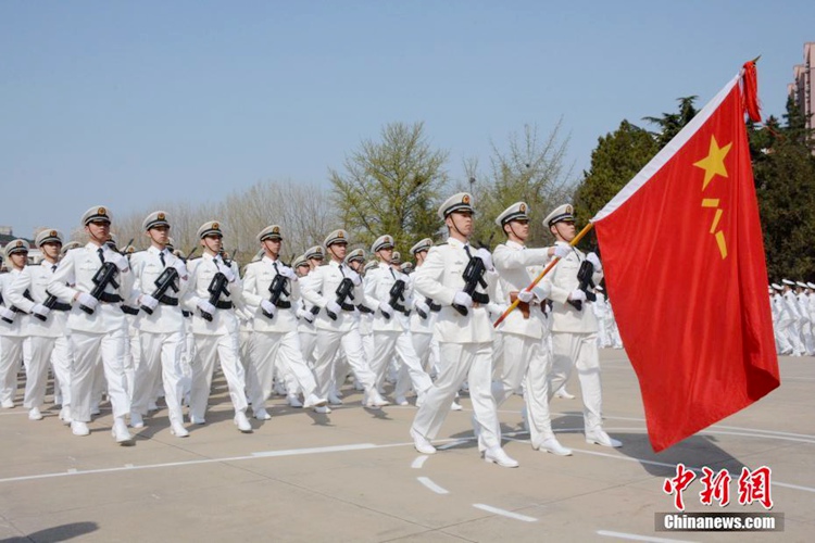 랴오닝 다롄 군사학교, 中 해군 창군 68주년 기념행사 개최