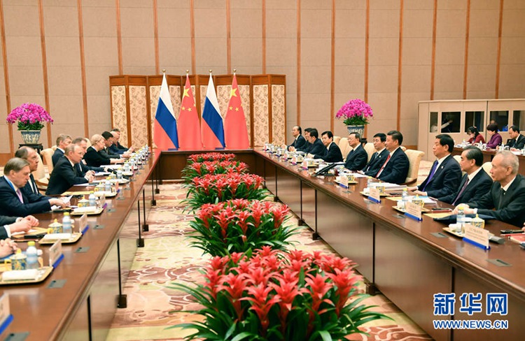 시진핑 주석, 푸틴 러시아 대통령 만나
