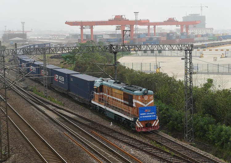 2017년 중국-유럽행 1000번째 열차 출발