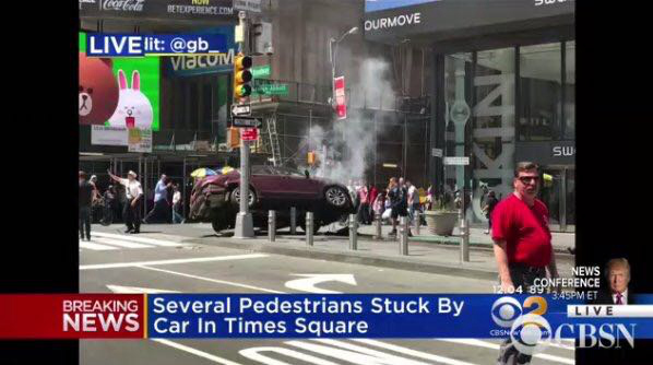 뉴욕 타임스스퀘어 차량 폭주, 1명 사망 22명 부상… 美, 테러와 무관