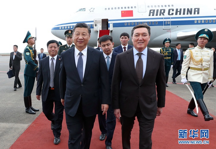 시진핑 주석, 카자흐스탄 방문 돌입